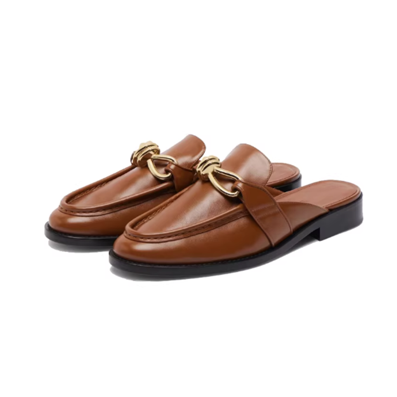 Men'S Shoes Hey Dude - Metal Buckle Half Slippers For Women