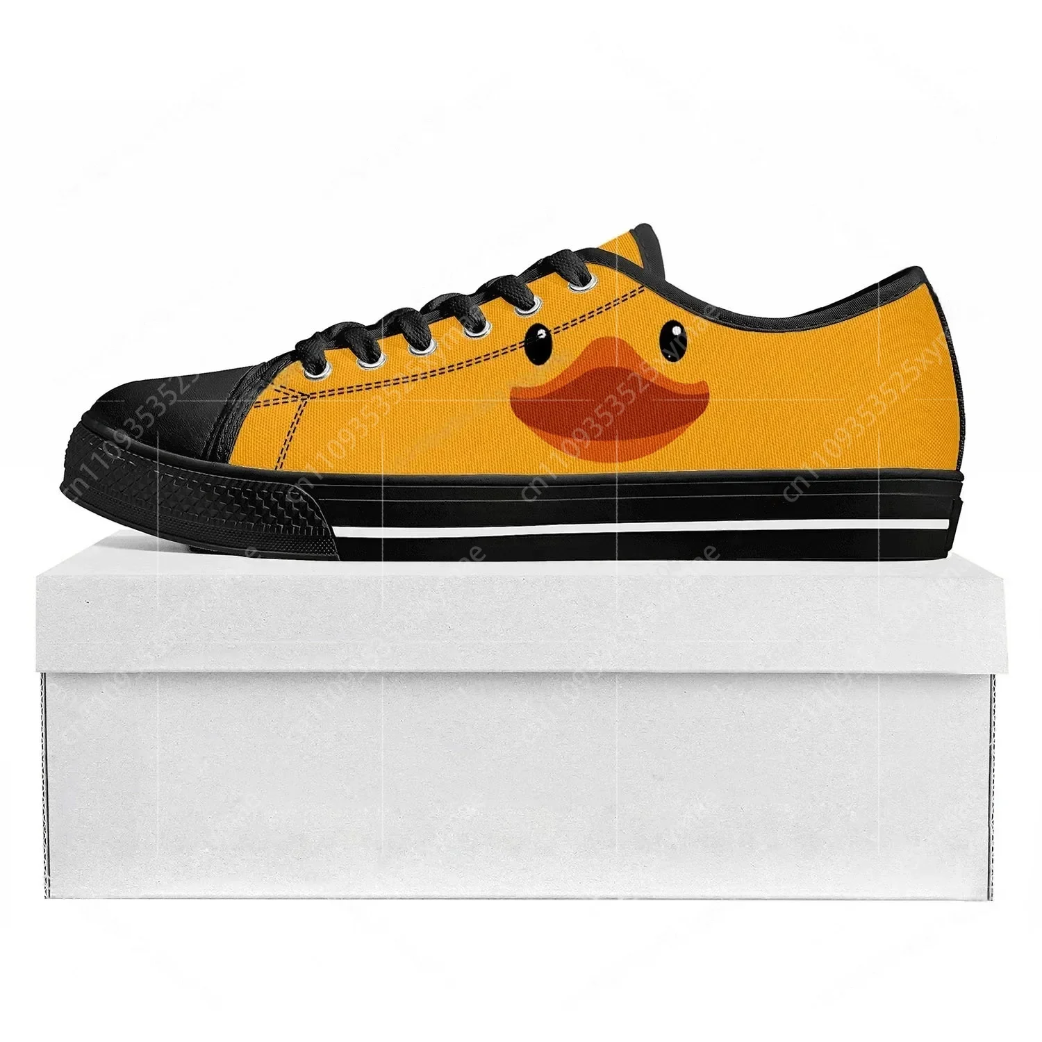Men Shoes Yellow - Yellow Duck Printed Low Top High