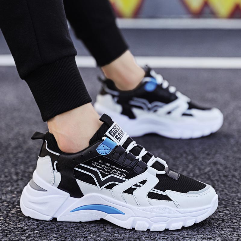 Men'S Shoes Half Cut - Big Size Chunky Height Man Sneakers