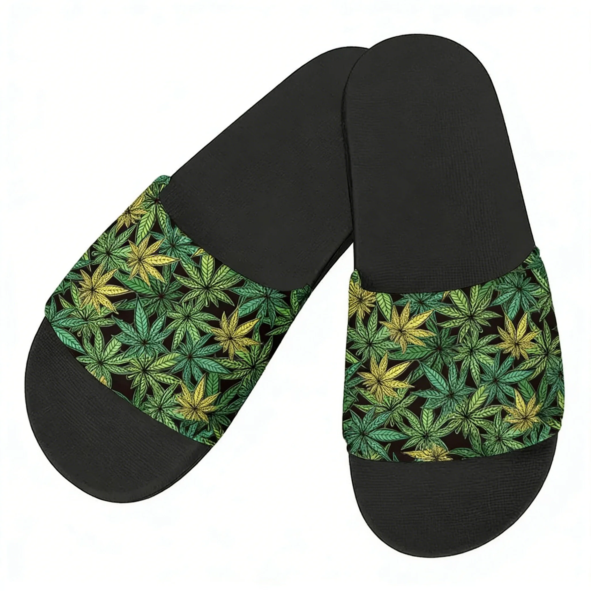 Men Shoes Yellow - Leaf Weed Rasta Marijuana Red Yellow