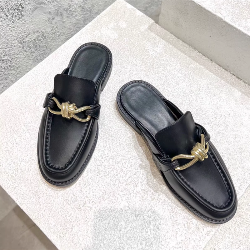 Metal Buckle Half Slippers For - Men'S Shoes Hey Dude recension och pris