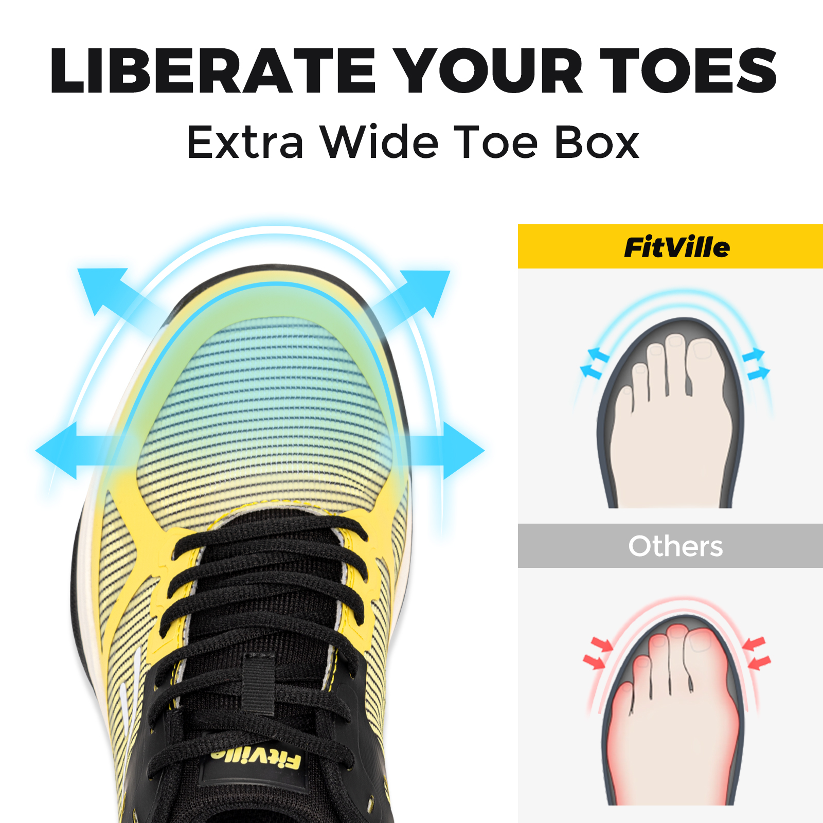 FitVille Wide Pickleball Shoes - Men'S Shoes Wide Width recension och pris
