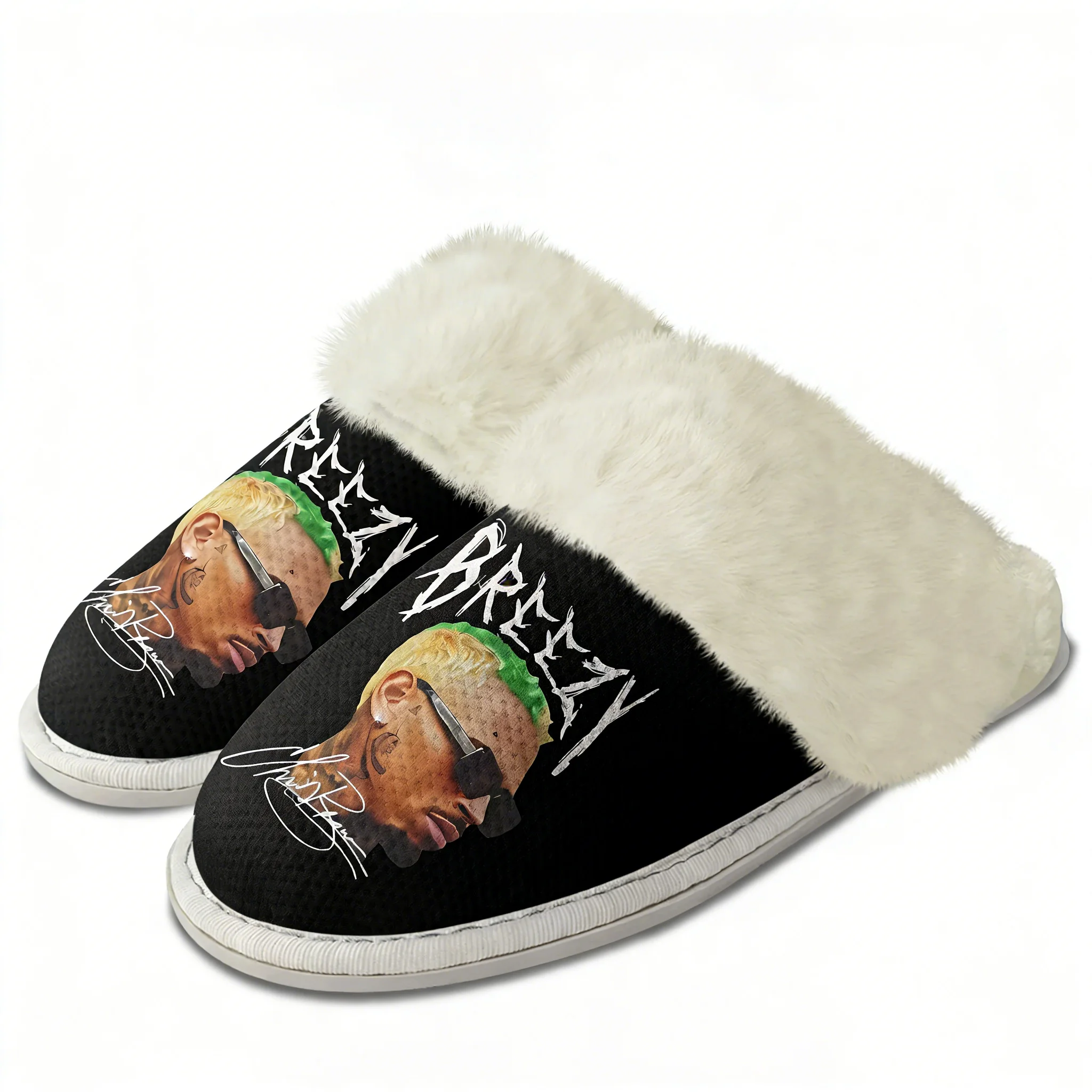 Chris Brown Plush Slippers Kee - Men Shoes For Winter recension och pris