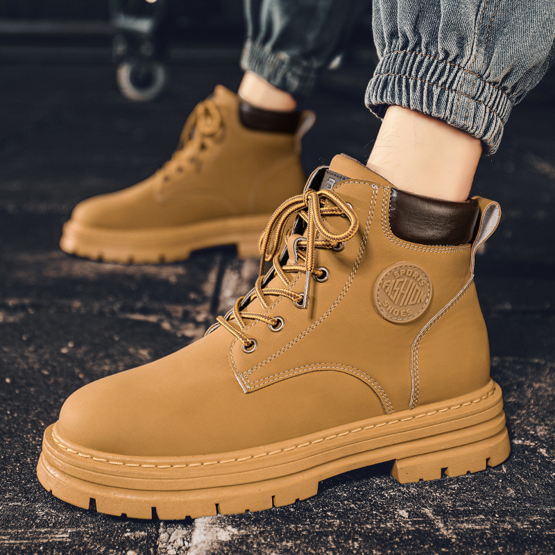 Men's High Top Boots Outdoor W - Men Shoes Yellow recension och pris