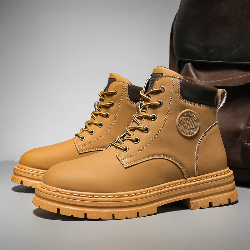 Men's High Top Boots Outdoor W - Men Shoes Yellow recension och pris