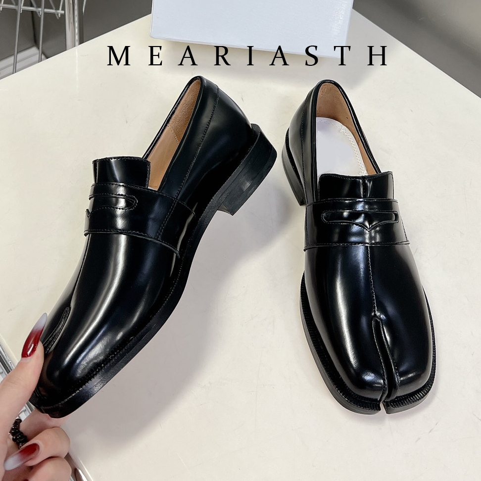 black Tabi Shoes Split Toe Pat - Men'S Shoes Wide Width recension och pris