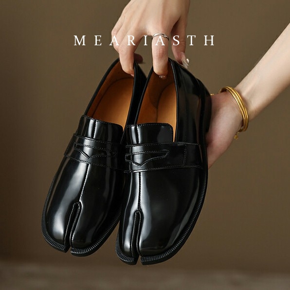 black Tabi Shoes Split Toe Pat - Men'S Shoes Wide Width recension och pris