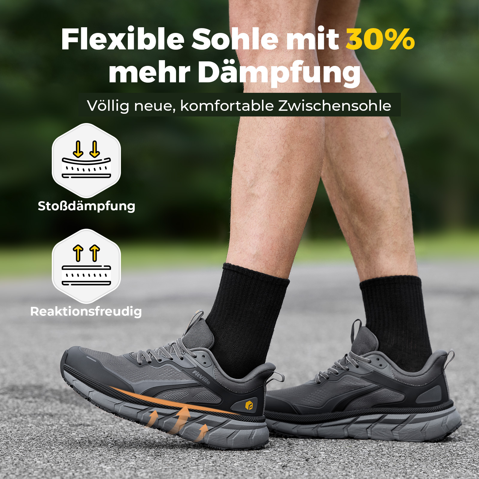 Fitville Extra Wide Running Sh - Men'S Shoes Wide Width recension och pris