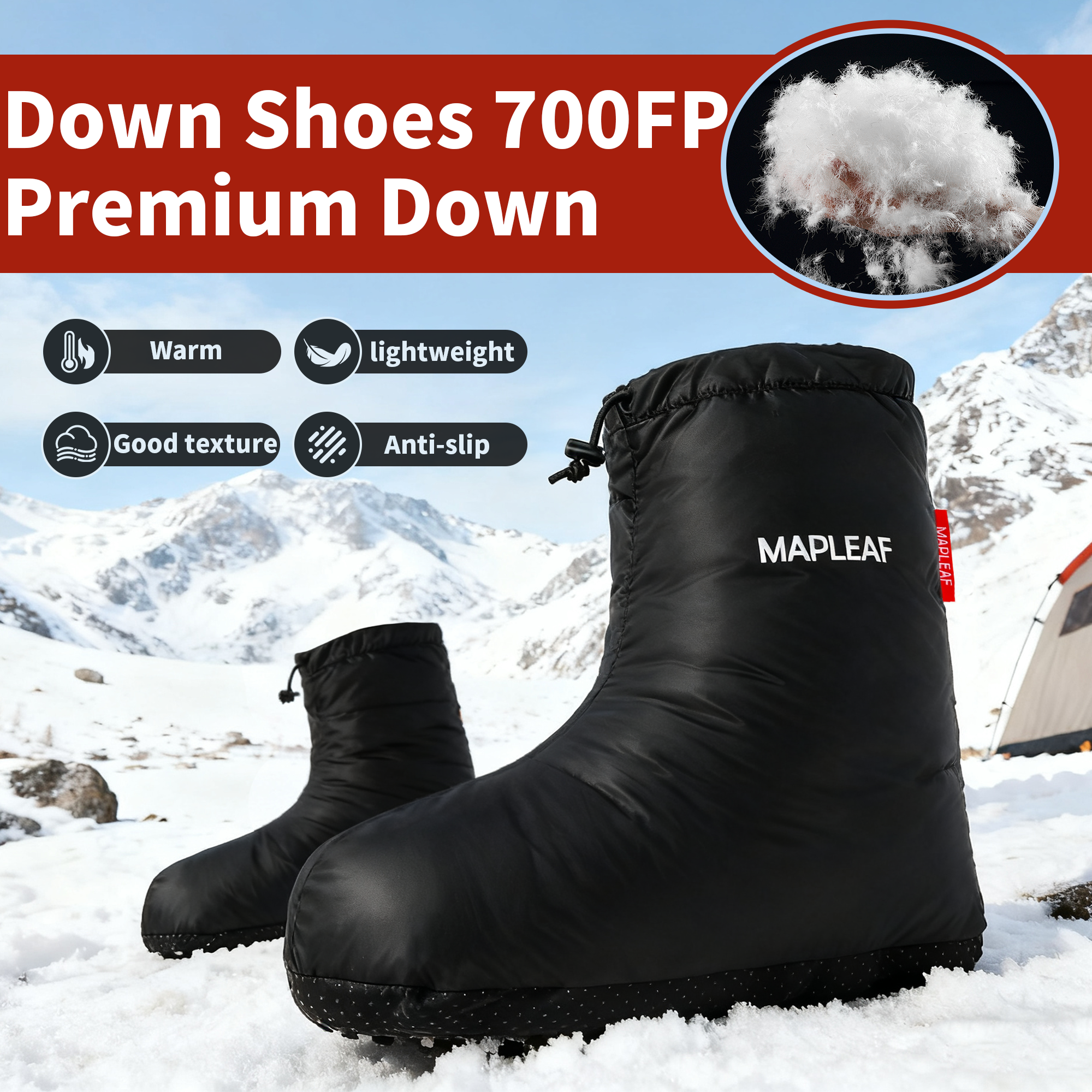 MAPLEAF Down Booties Winter Wa - Men Shoes For Winter recension och pris