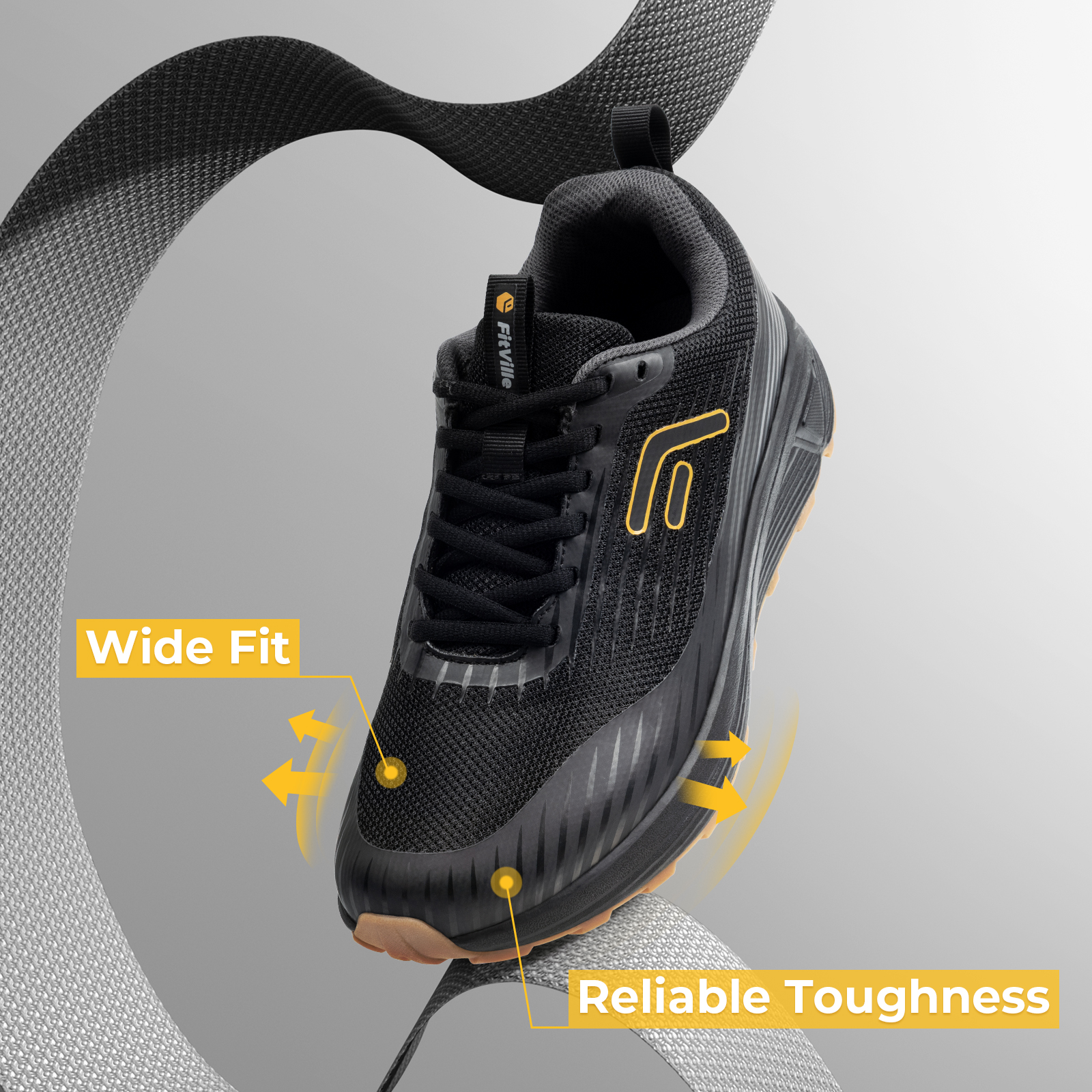 Fittington Men’s Sports Shoes  - Men'S Shoes Wide Width recension och pris