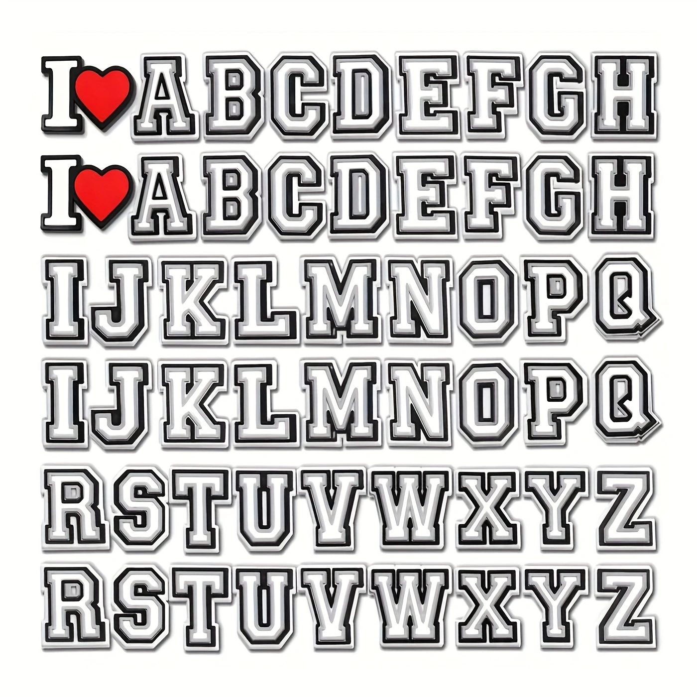 54Pcs Alphabet Shoe Charms - S - Men Shoes Variety recension och pris