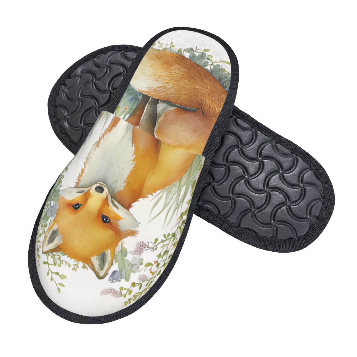 Plush Indoor Slippers Watercol - Men Shoes Illustration recension och pris